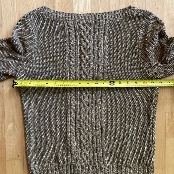 2/$20 Gold Ralph Lauren metallic sweater, sz M - Picture 3 of 8